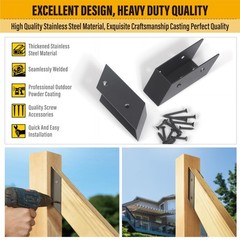 4 Pair(8pack) 35° Stair Stainless Steels Deck Railing Bracket Connectors, for…