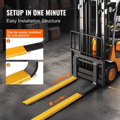 VEVOR Pallet Fork Extensions Forklift Extensions 84″ x 4.5″ Heavy Duty Steel