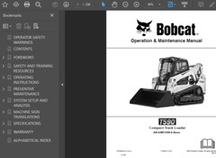 BOBCAT T590 COMPACT TRACK LOADER OPERATORS SERVICE REPAIR SHOP MANUAL PDF USB