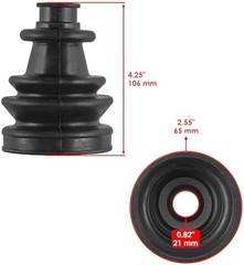 Caltric AM141485 AM141486 Front Inner and Outer CV Axle Boot Compatible with Joh