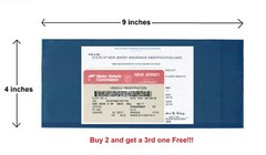 1 LONG 9″x4″ AUTO CAR TRUCK INSURANCE REGISTRATION ID CARD CASE WALLET HOLDER