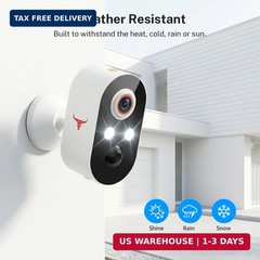 1080P Wireless Security Camera Outdoor, Battery Powered, AI Human Detection, Col