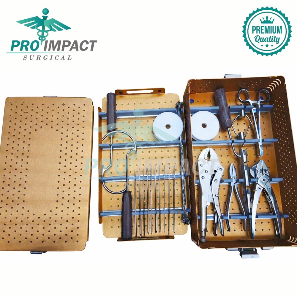 K-Wire Instrument Aluminium Box 81 PCs Set Orthopedic Stainless Steel