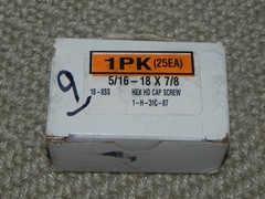 6) 5/16-18×3/4″ & 12) 5/16-18×1″ & 9) 5/16-18×7/8″ SS18-8, Hex Head Cap Screw