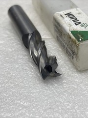 1/2” Hanita Widia Carbide End Mill, 3” OAL, .03 Radius, 3 Flute, Uncoated