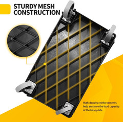 Heavy Duty 2‑Shelf Service Cart 500 Lb Capacity Polypropylene Utility Cart with