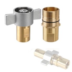 NEW 1″ NPT Wet-Line Wing Nut Hydraulic Quick Disconnect Coupler / Coupling Set