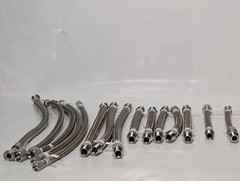 (15) Braided 316 Stainless Steel Flex Hoses, Assorted Lengths Sizes Ports