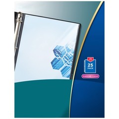 Heavy Duty Sheet Protectors, 25 Pack, Clear, Holds 50 Pages, For Files