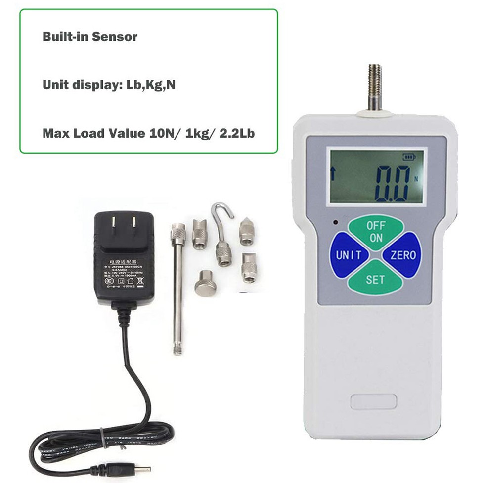 10N 1kg 2.2Lb Push Pull Tester Digital Force Gauge Dynamometer Thrust Meter