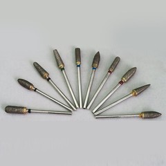 10pcs 2.35mm Dental Lab Polishing Burr Fully-Sintered Diamond Burs Tooth Drills