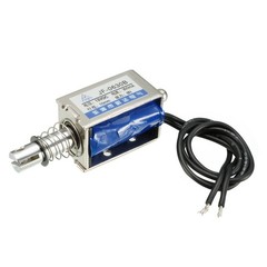 DC 12V 300mA 8.4W 6N 10mm,Pull,Push Type Linear Motion Electromagnet Solenoid