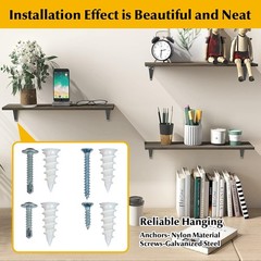192Pcs Self Tapping Screws Drywall Anchors and Sheet Metal Screw Assortment,4 Si