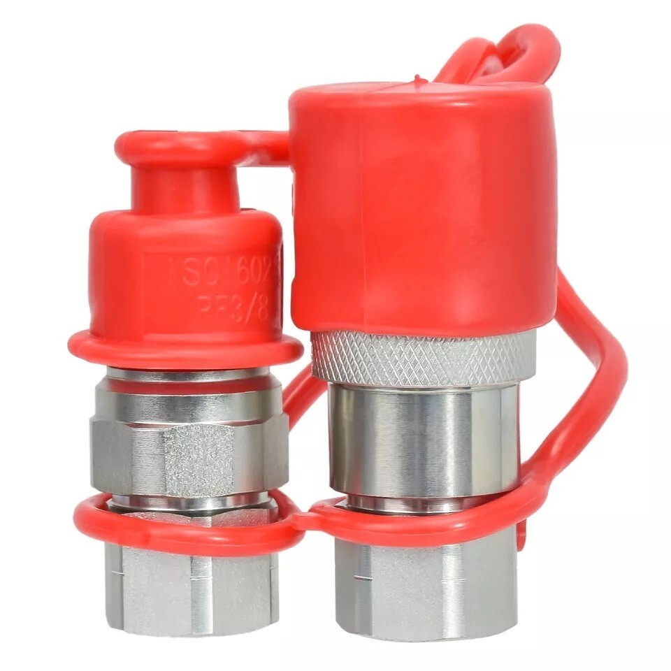 3/8″ Flat Face Hydraulic Quick Connect Coupler Set , 1/2″ NPT Thread FF38M-08N