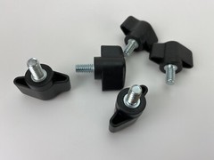 1/4″-20 x 1/2″ Thumb Screw Tee Wing Plastic Knob, 5PCS
