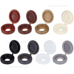 Plastic Fold Over Hinged Screw Cover Caps For Screws 11 Colour Packs 100 or 1000