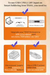 TS101 Miniware Portable Digital OLED Soldering Iron Kit PR-B2 Tip Interface