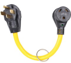 OPEN BOX – RV 50Amp Male To 30Amp Female Power Cord Plug Adapter 50M/30F Cable