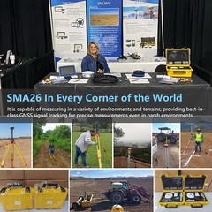 SMA26 NOAA Certficated 10KM GNSS GPS RTK 1cm AccuracyRoverBasePoleTripodTribrach