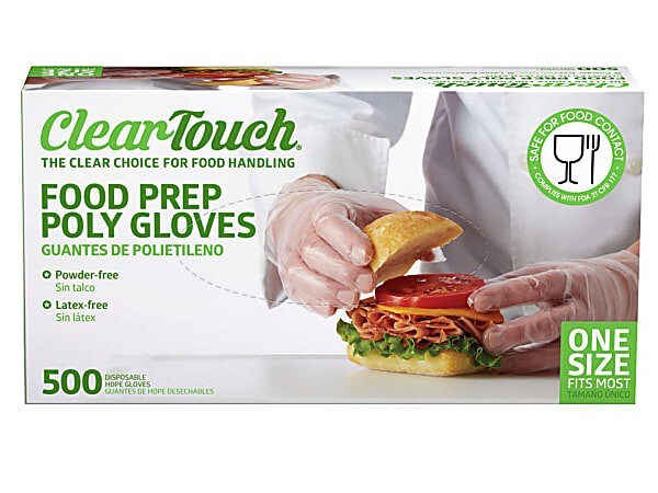 Clear Food Service Poly Gloves Disposable Plastic Kitchen Restaurant 500-2000