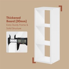 Pemberly Row 3-Cube Vertical Media Storage Organizer in White