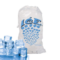 – 10lb Drawstring Ice Bags w/Cotton String Handle- Pack of 50ct