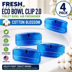 Fresh Products Eco Bowl Clip 2.0 Cotton Blossom Toilet Bowl Air Freshener 4Pk