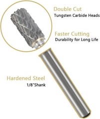 Aluminum Cutting Bits Carbide Burr Set 10 Pieces With 3mm1/8inch For Die Grinder