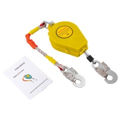 23ft Self Retracting Lifeline Lanyard Fall Arrester Protection+Hook Rope 330lbs