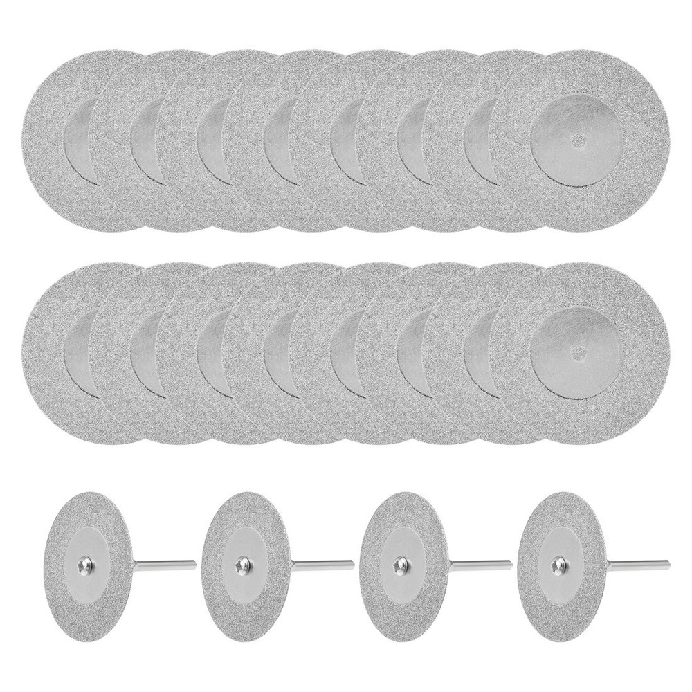 20Pcs 40mm Diamond Cutting Wheels Cut Off Wheel with Mandrels for Rotary Tool