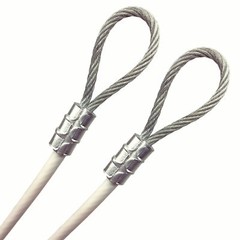 White PVC Coat 3/16″ Galvanized Steel Safety Cable 7×19 Strand 1/8 Core 1ft-70ft