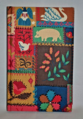 Markings Vintage Fabric Journal Gorgeous Floral Pig Swan Cow Multicolor Design