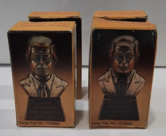 Vtg New Lot of 4 JSNY Presidential Die Cast Pencil Sharpeners Lincoln Washington