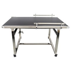 59×35.4″PVC Conveyor System w/Double Guardrails 55-66Lbs Load Packing Equipment