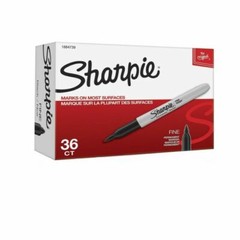 Sharpie 1884739 Permanent Marker Fine Point 36 Pieces – Black