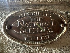 Vintage “The National Supply Co” Toledo Ohio Cast Iron Lathe Tail Stock