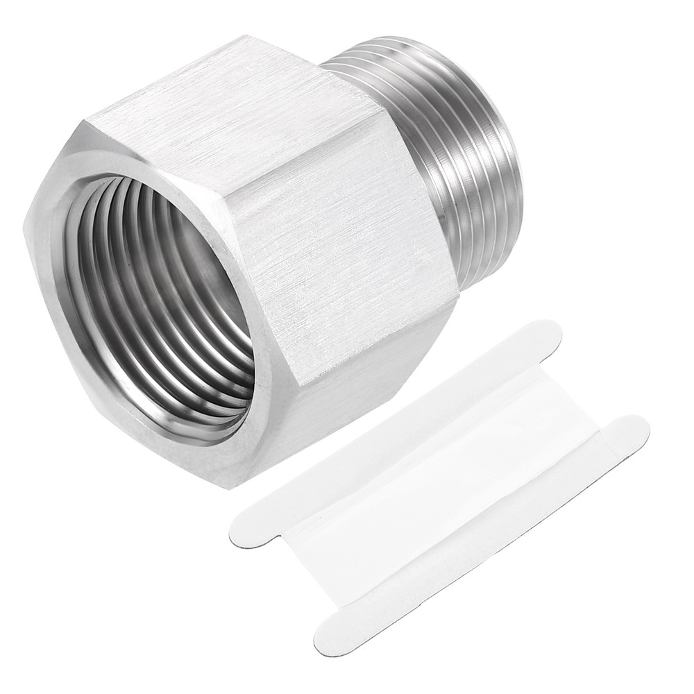 Pipe Fitting Reducing Adapter M25 x 3/4″ NPT Reducer Connector Silver