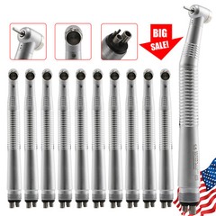10 Pcs Seasky Dental High Speed Turbine Handpiece Push 4Hole Fit NSK PANA MAX CE