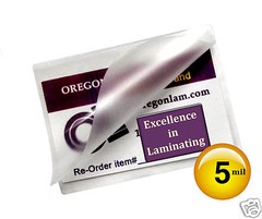 200/pack School ID Cards Hot Laminating Pouches 5 Mil 2-1/2 x 3-5/8 Clear
