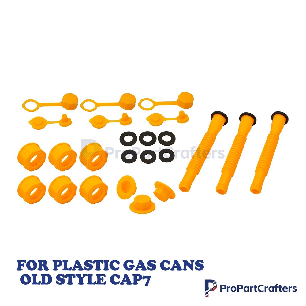 3x Gas Can Replacement Spout Nozzle Vent Kit For Old Style Cap7 Plastic Gas Cans
