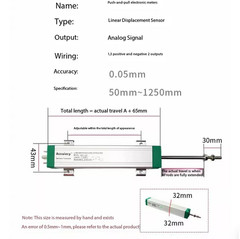 Digital Electronic Ruler Hydraulic Rod Displacement Length Measurement Sensor