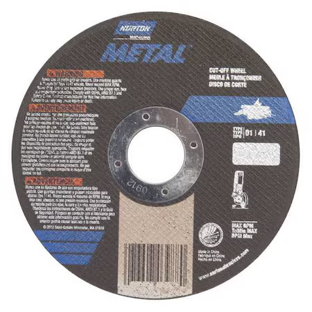 Norton Abrasives 07660701616 Abrasive Cut-Off Wheel, Type 1, 4 In Dia, 0.04 In