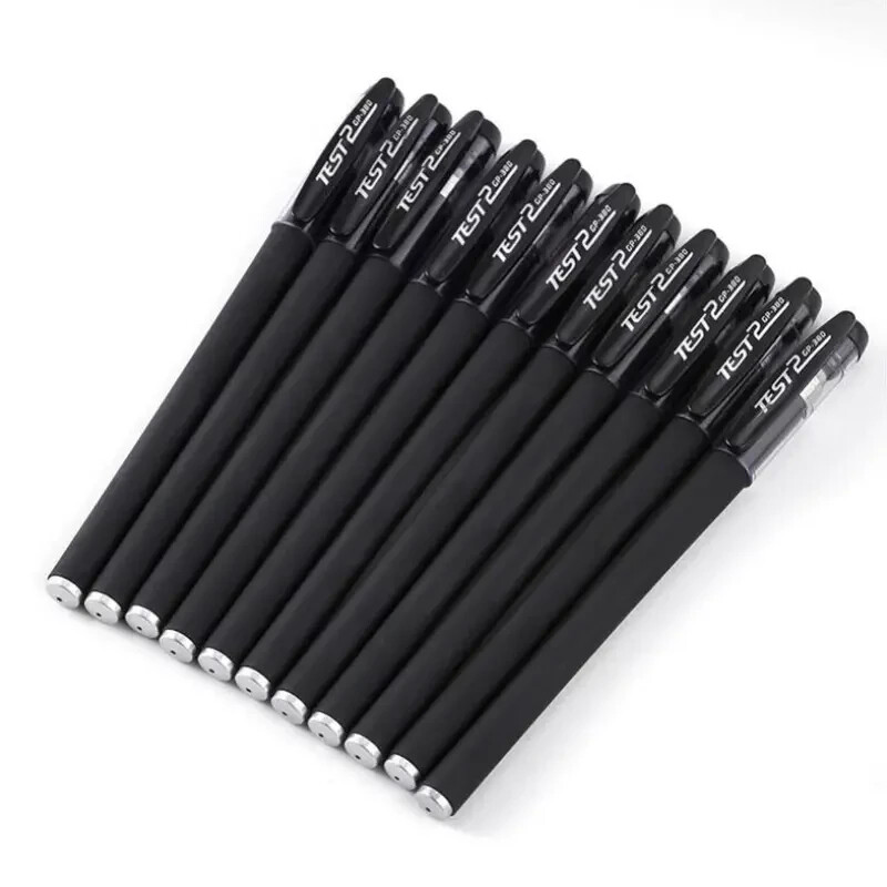 Test 2 GP-380 Black Gel Pen Pack of 10 – Sleek and Smooth for Effortless Writing
