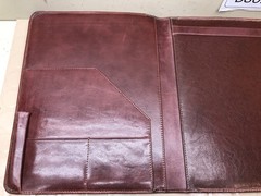 Vintage Padfolio 8.5×11 Letter Portfolio Pen Slot Burgundy