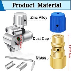 A/C Retrofit Valve Kit Refrigerant Retrofit Valve Set with R12 to R134A Low Side