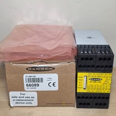 Banner AT-GM-13A Safety Relay Module Two-Hand Control 115VAC 24VDC 66089