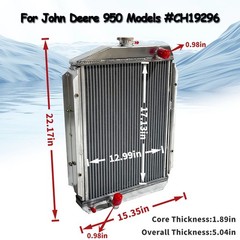 Tractor Radiator OEM#CH19296 For John Deere 950 Core 17″ Height Aluminum Cooling
