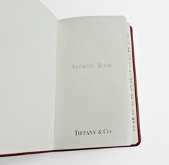Vintage 1990s Tiffany And Company Address Book Red Leather Cover