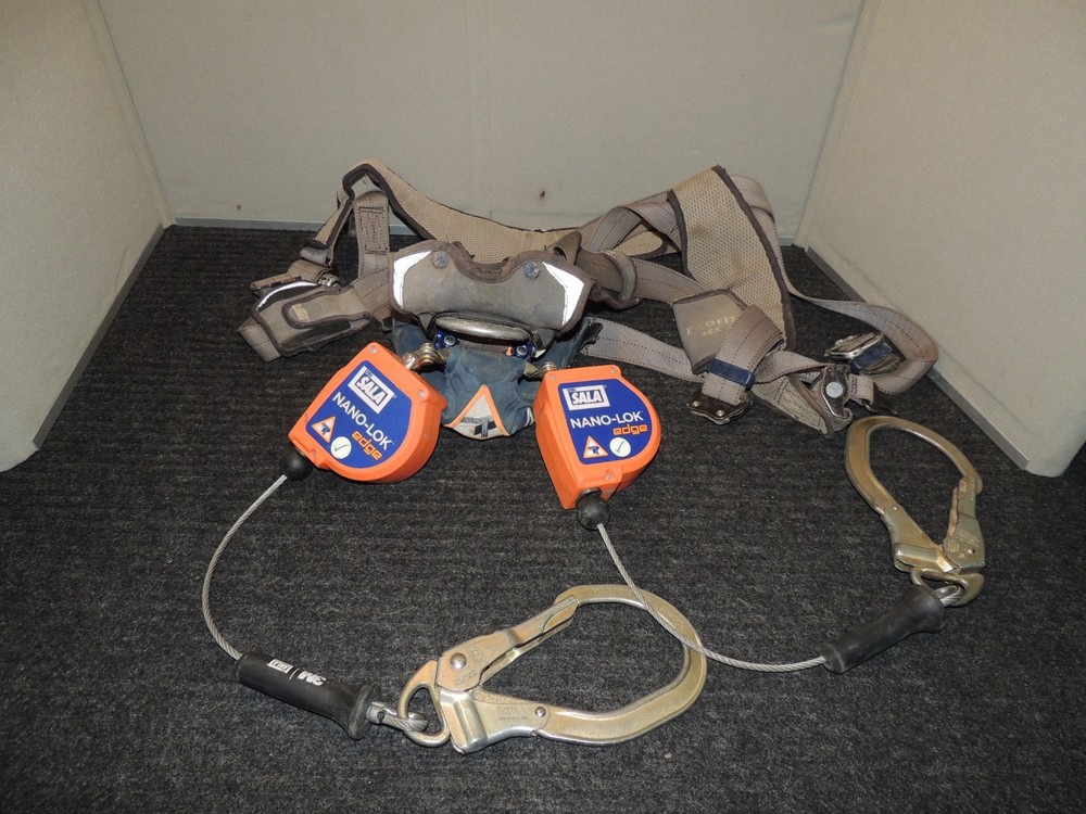 3M DBI Sala Nano-Lok Edge 8ft Self Retracting Lifeline ExoFit Harness 3500227 Lg