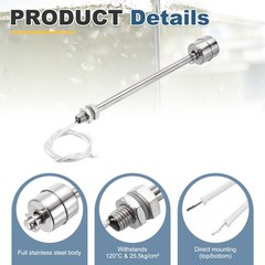 Float Switch 150mm Rod 110V 0.2A Vertical Single Tank Liquid Level Sensor